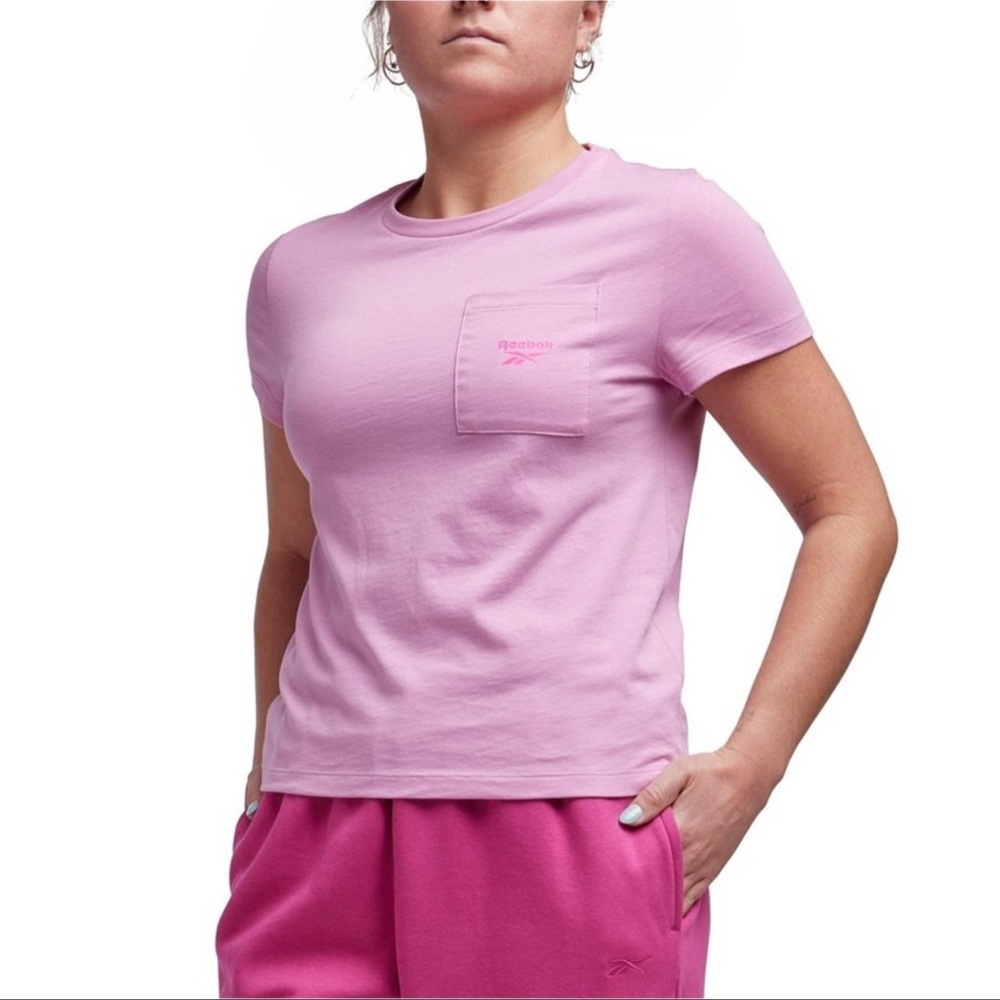 Reebok Pink Womens Short Sleeve Tee